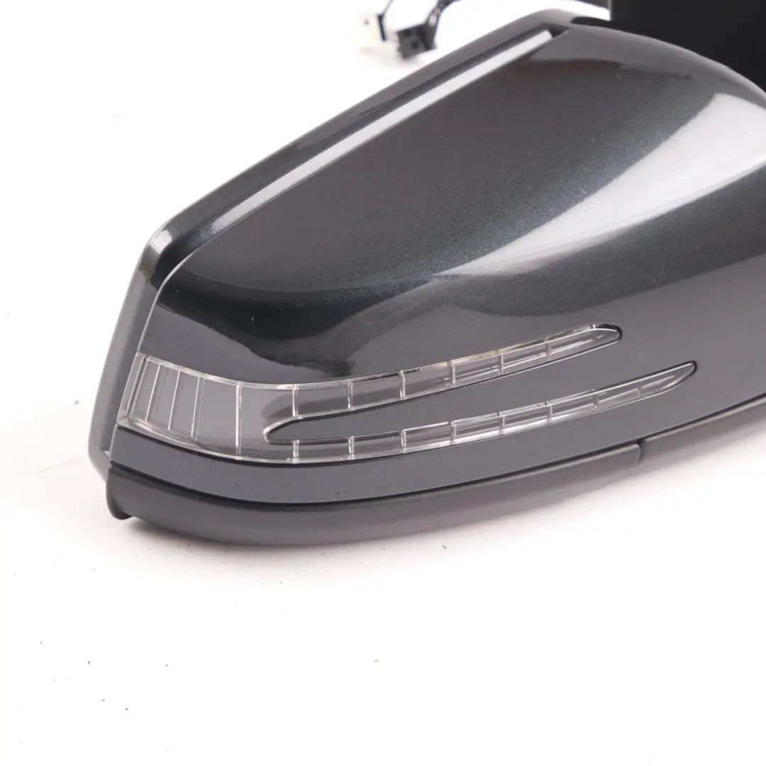 Mercedes W204 Wing Mirror Door Right O/S Power Fold Auto Dip Magnetite Black