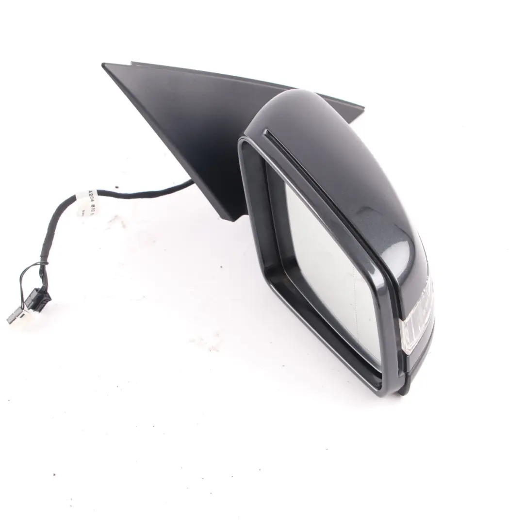 Mercedes W204 Wing Mirror Door Right O/S Power Fold Auto Dip Magnetite Black