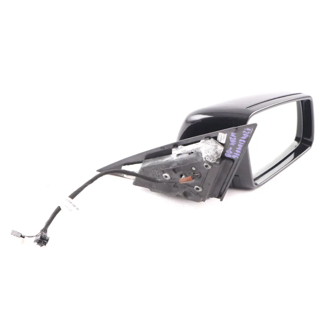 Wing Mirror Mercedes W204 Door Right O/S Power Fold Auto Dip Obsidian Black 197