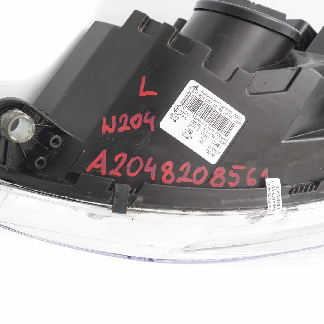 Mercedes W204 Headlight Headlamp Lamp Light Front Left N/S A2048208561
