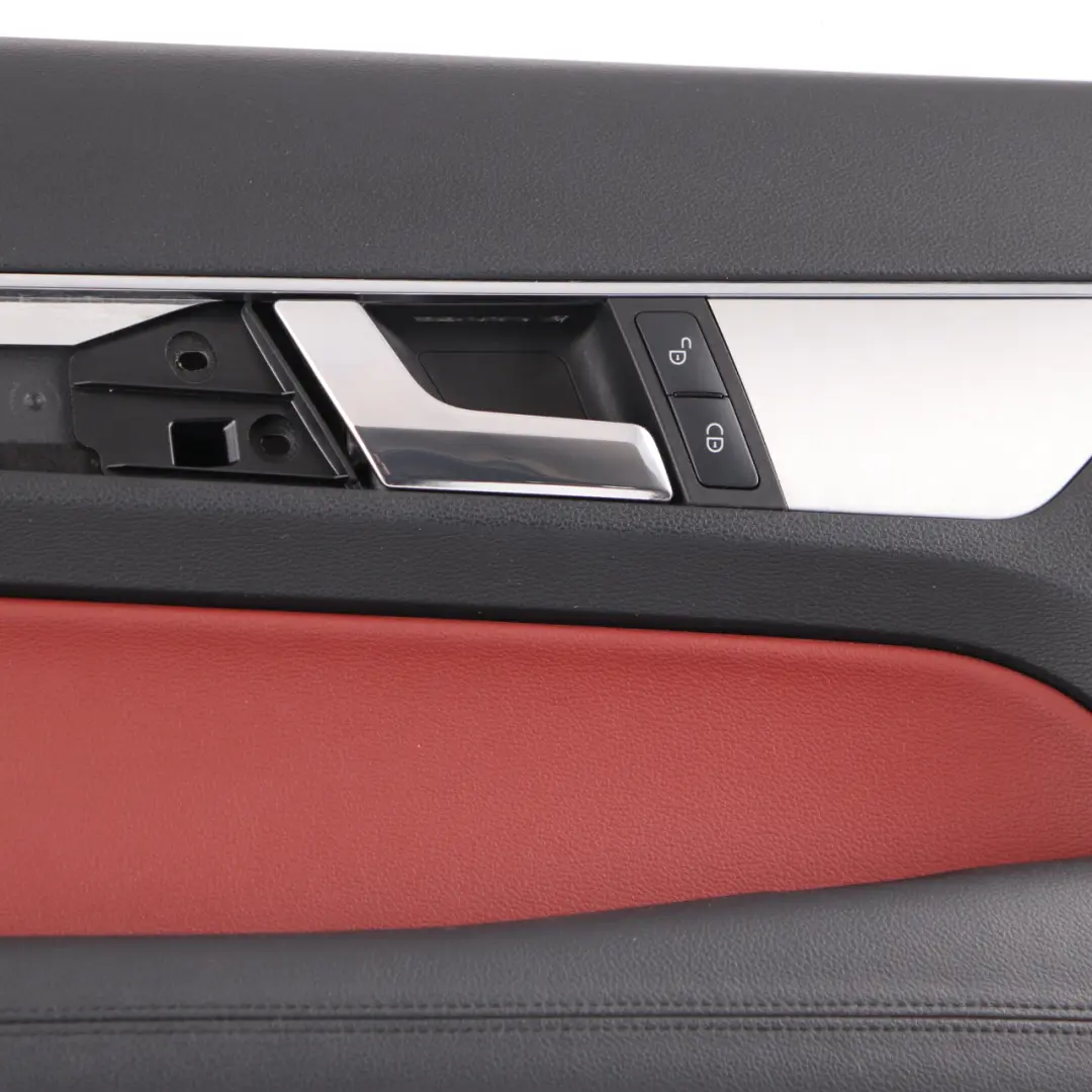 Door Card Mercedes A207 Cabrio Front Left N/S Door Trim Panel Cover Red Leather