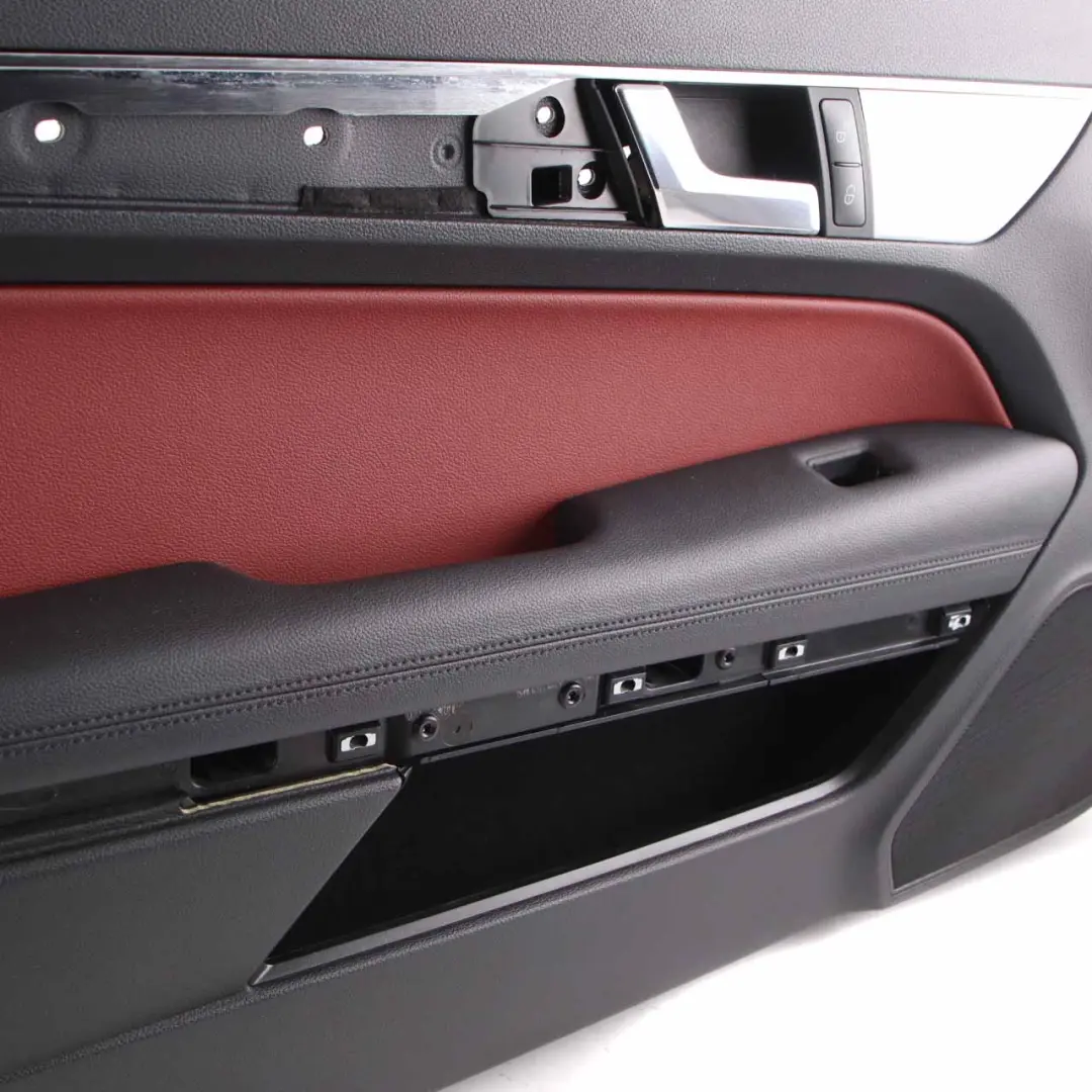 Door Card Mercedes A207 Cabrio Front Left N/S Door Trim Panel Cover Red Leather