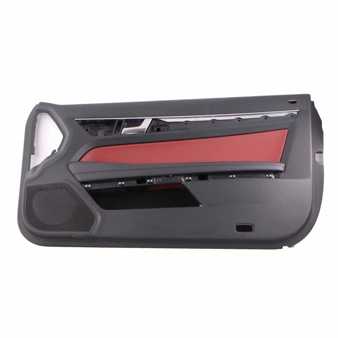 Door Card Mercedes A207 Cabrio Front Right O/S Door Trim Panel Cover Red Leather