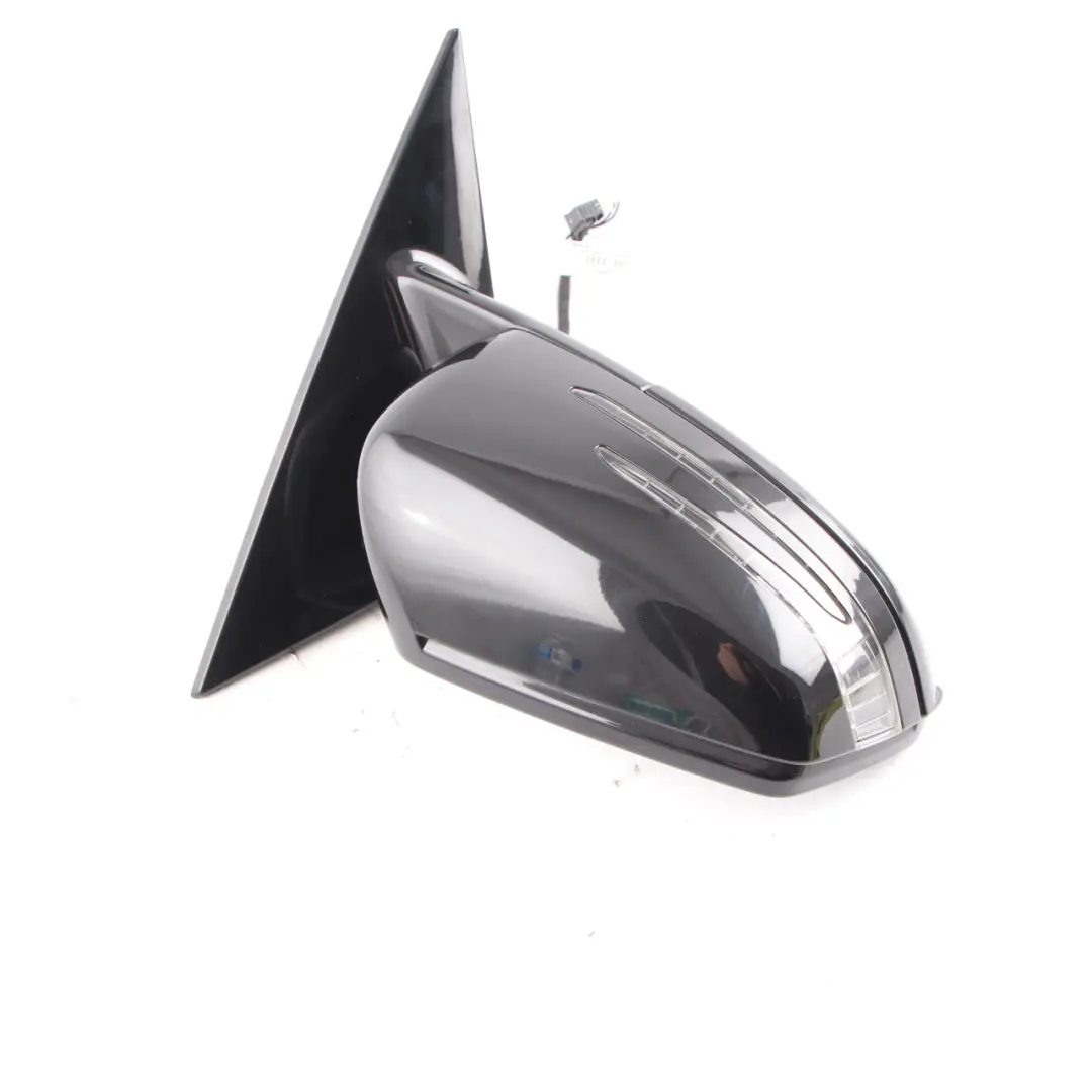 Mercedes W207 Wing Mirror Door Right O/S Power Fold Auto Dip Obsidian Black 197