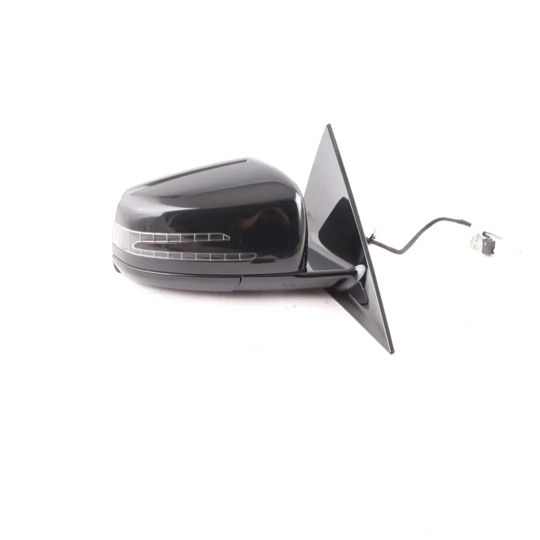 Mercedes W207 Wing Mirror Door Right O/S Power Fold Auto Dip Obsidian Black 197