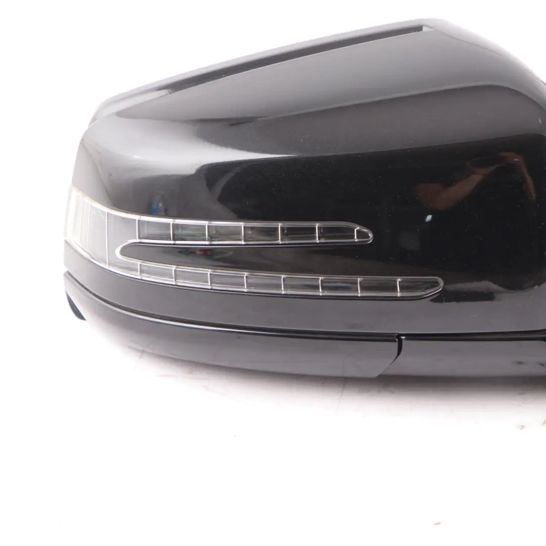 Mercedes W207 Wing Mirror Door Right O/S Power Fold Auto Dip Obsidian Black 197