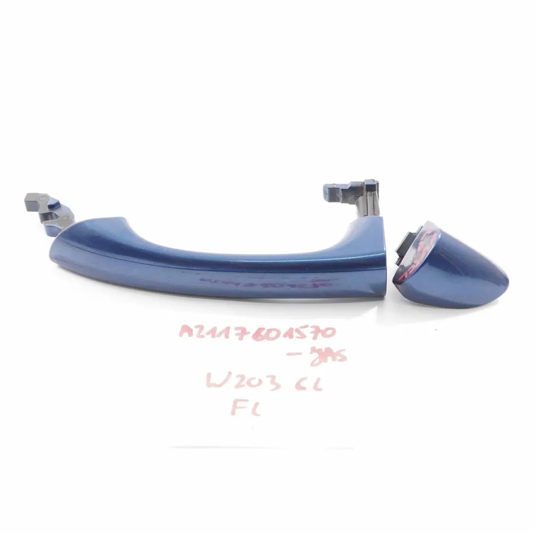 Door Handle Mercedes W203 W211 Grab Front Left N/S Jaspis Blue Metallic - 345