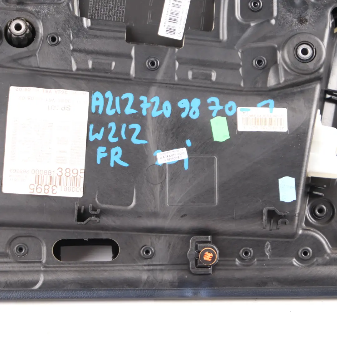 Mercedes W212 Door Card Front Right O/S Door Trim Panel Black Leather