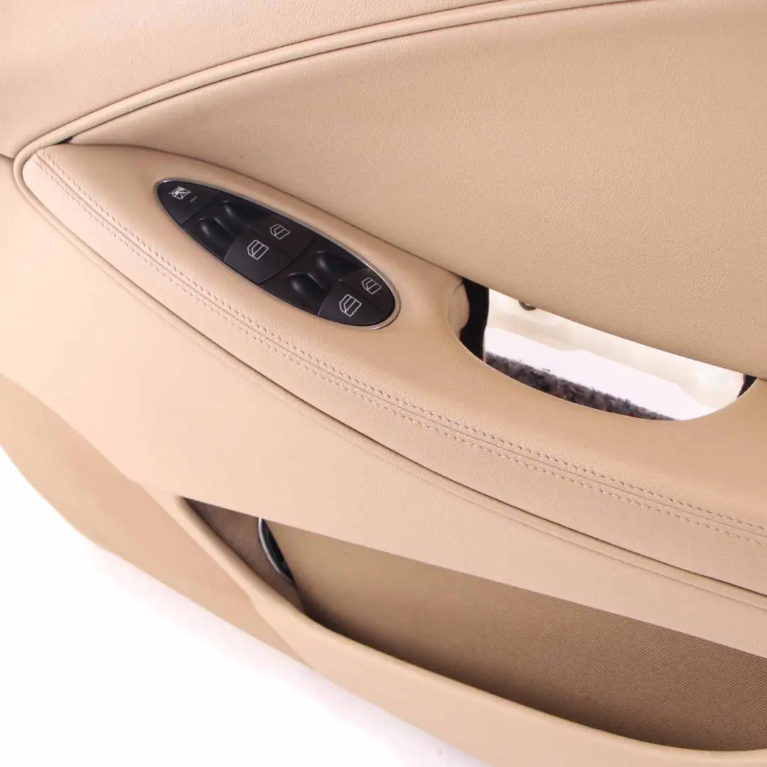 Door Card Mercedes W219 Front Right O/S Door Trim Panel Cover Leather Brown