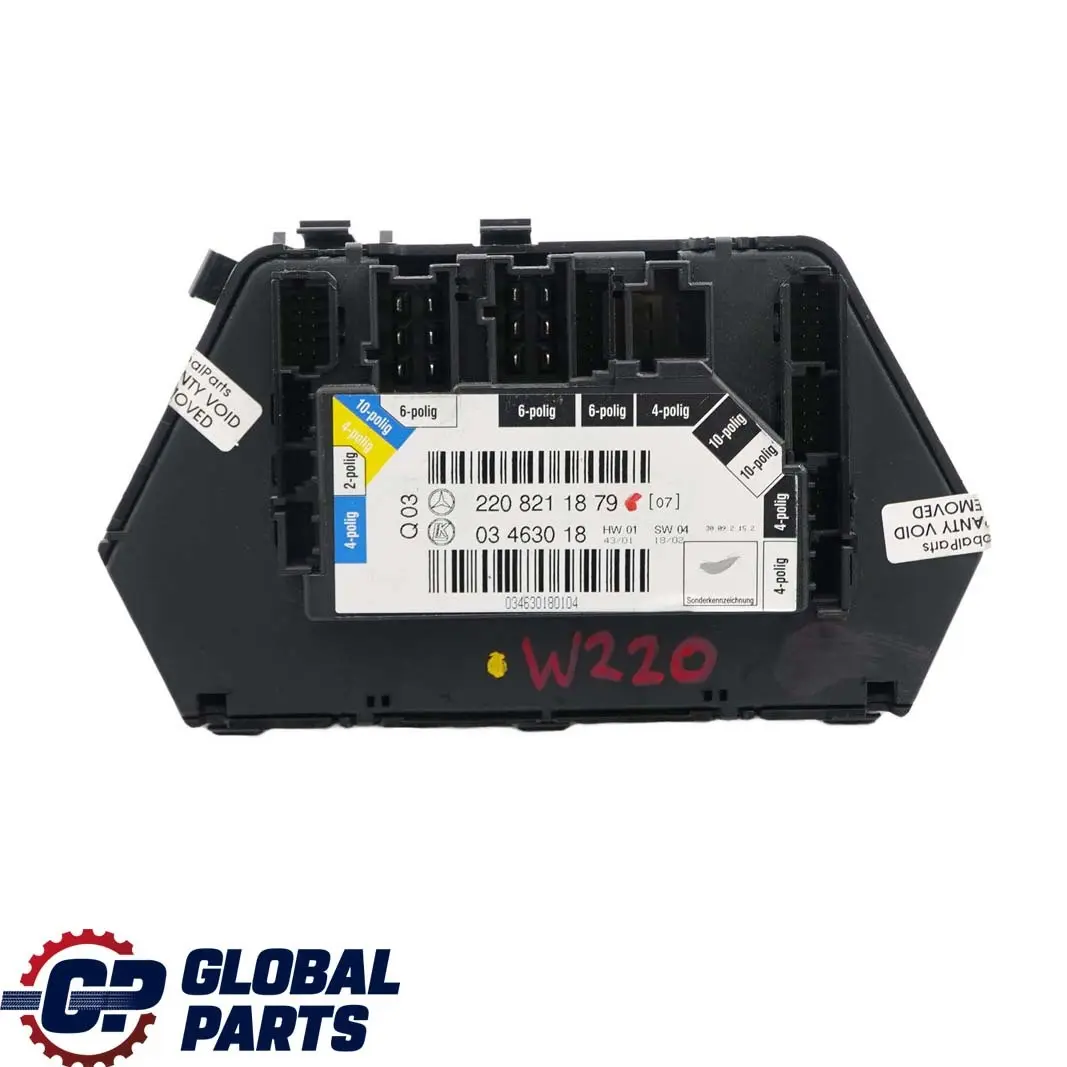 Mercedes-Benz S W220 Seat Control Switch Front Right Driver O/S A2208211879
