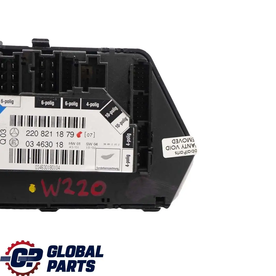 Mercedes-Benz S W220 Seat Control Switch Front Right Driver O/S A2208211879