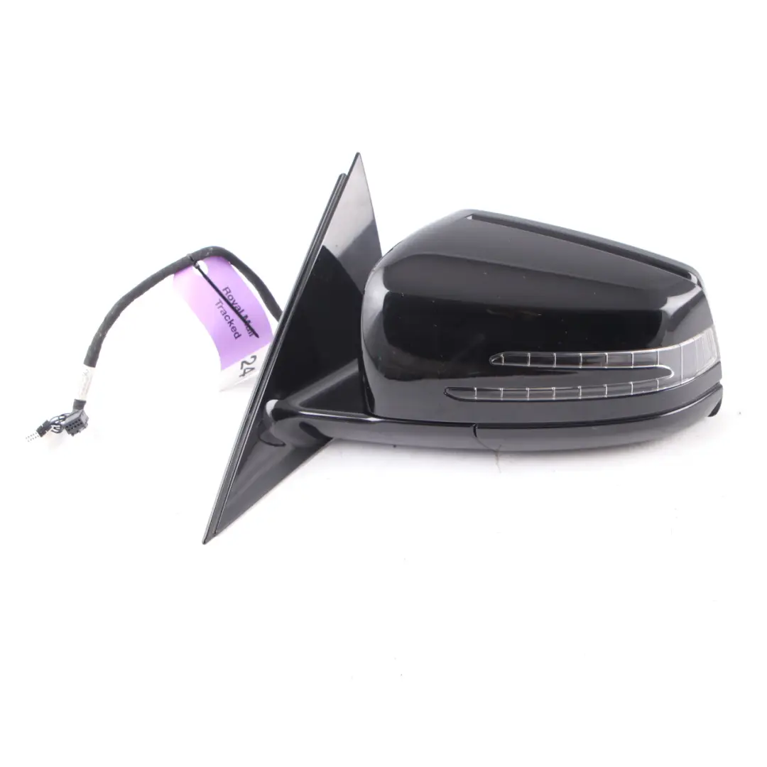 Mercedes-Benz S W221 Auto Dip Left Wing Door Mirror Blind Spot Obsidian Black