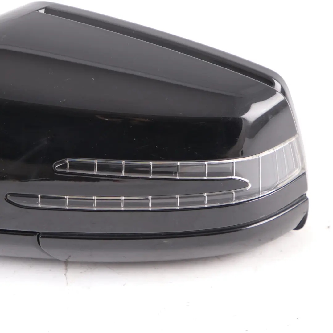 Mercedes-Benz S W221 Auto Dip Left Wing Door Mirror Blind Spot Obsidian Black