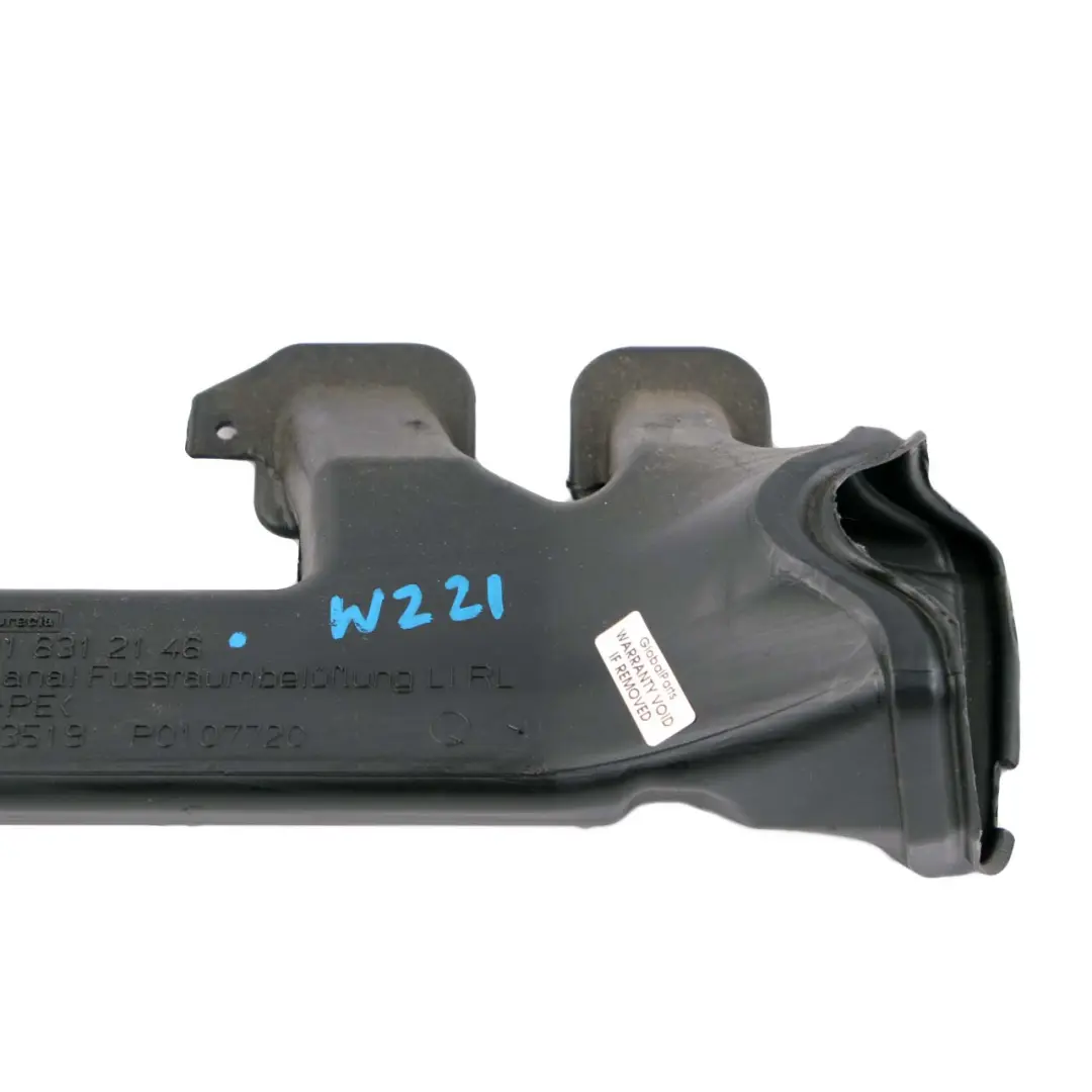 Mercedes-Benz S W221 Air Duct Vent Pipe Guide Channel Front Left N/S A2218312146