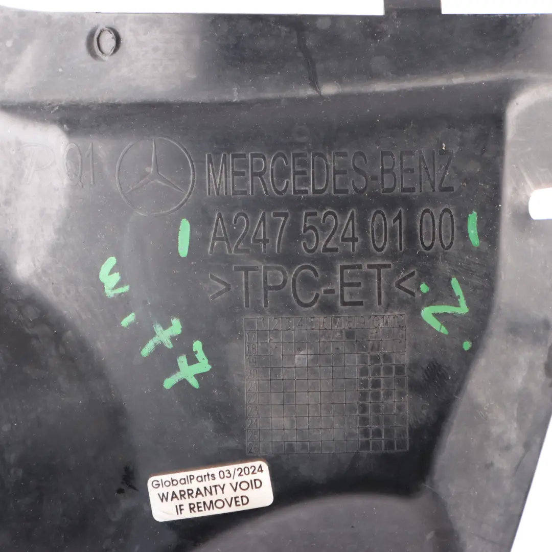 Underfloor Mercedes W177 Underbody Engine Subframe Cover Shield A2475240100