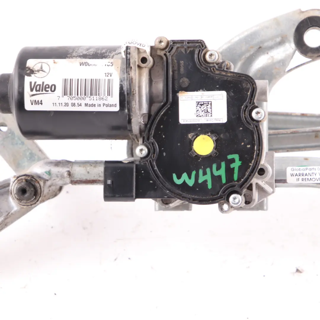 Mercedes W447 Windscreen Front Wiper Motor Linkage System Windshield A4478200340