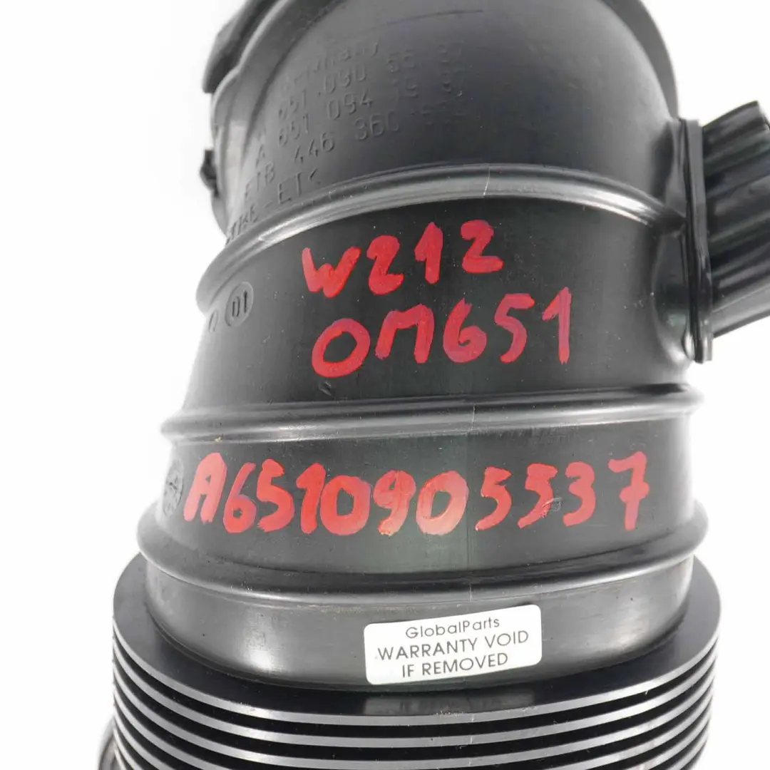 Mercedes W207 W212 W218 OM651 Air Duct Pipe Intake Hose Diesel A6510905537