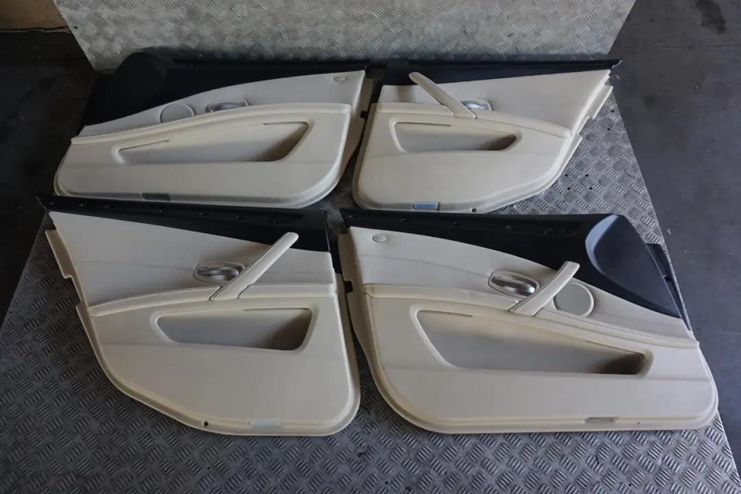 BMW E61 LCI Creambeige Cream Beige Leather Interior Seats Door Cards Memory