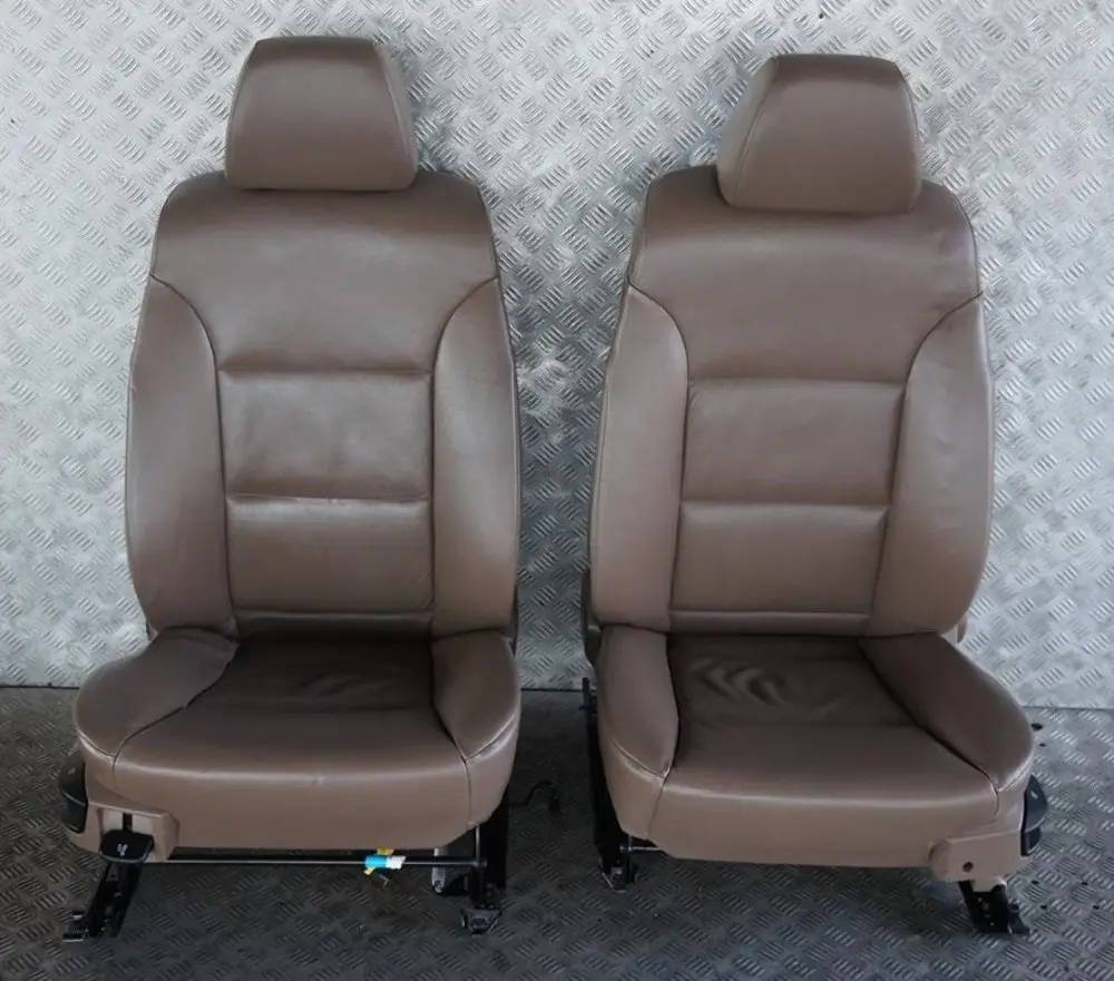 BMW 5 Series E61 Touring Truffle Brown Leather Interior Seats With Door Cards