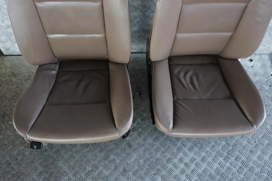 BMW 5 Series E61 Touring Truffle Brown Leather Interior Seats With Door Cards