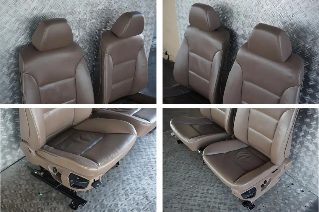 BMW 5 Series E61 Touring Truffle Brown Leather Interior Seats With Door Cards