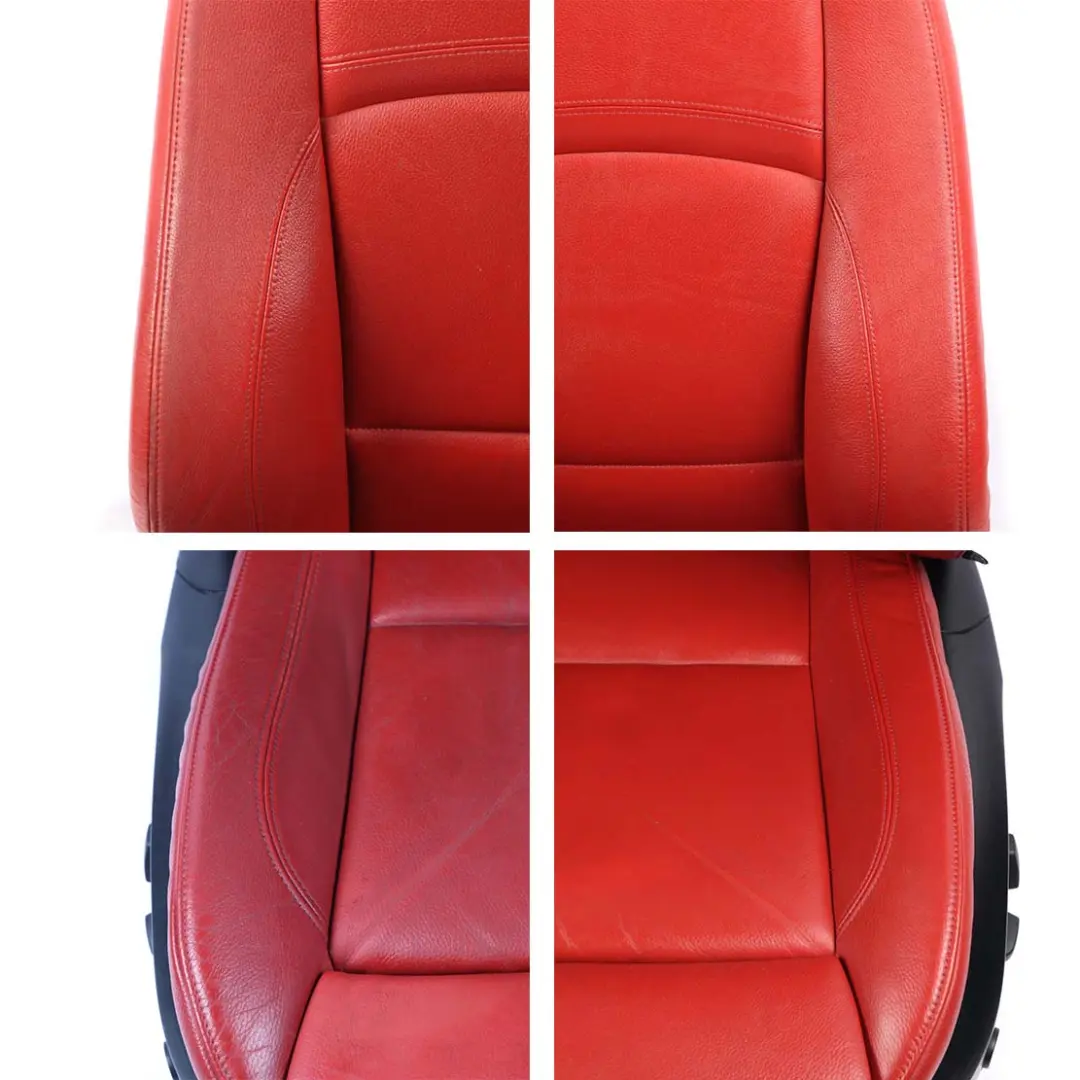 BMW E92 Coupe M Sport Red Leather Interior Seats Lumbar Memory With Door Cards