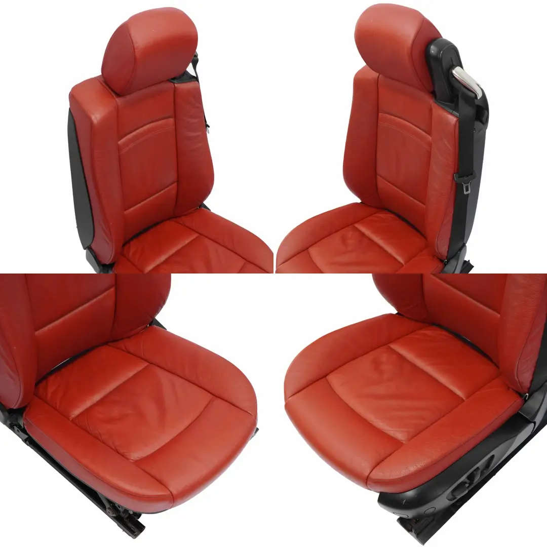 BMW E93 Cabrio Red Leather Interior Seats Electric Memory