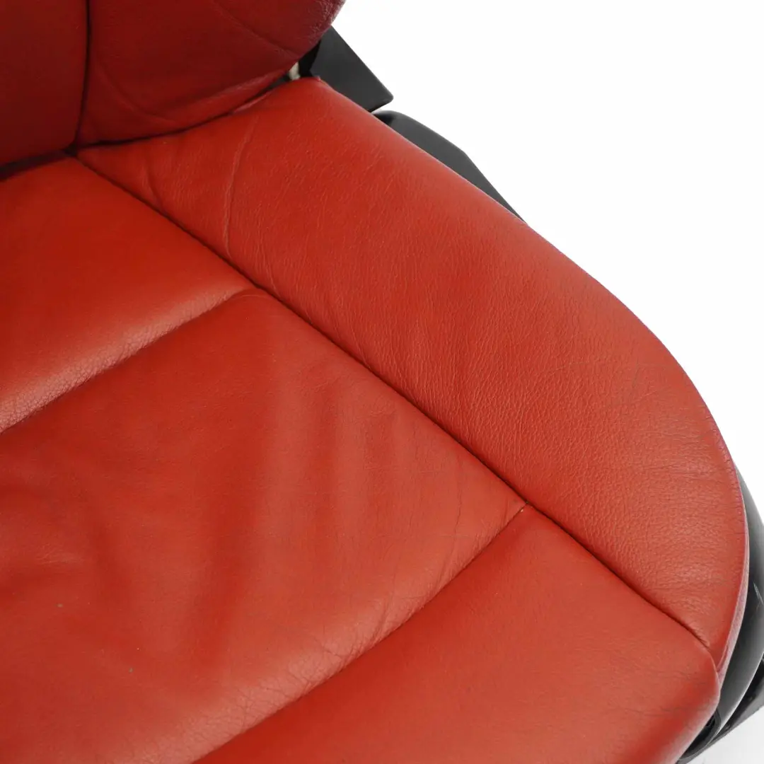 BMW E93 Cabrio Red Leather Interior Seats Electric Memory