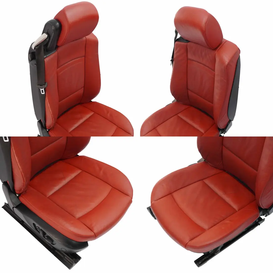 BMW E93 Cabrio Red Leather Interior Seats Electric Memory