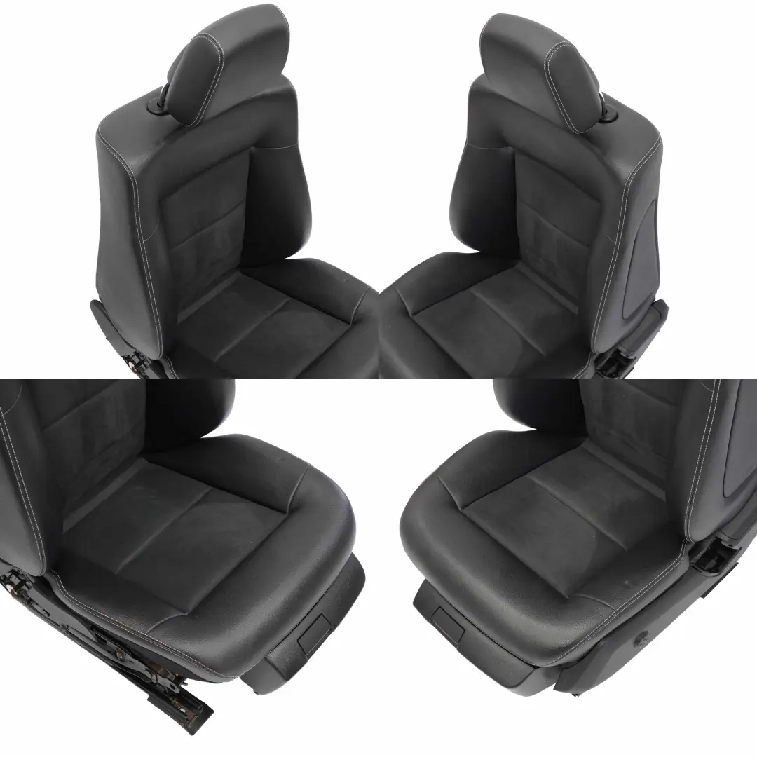 Seats Mercedes S212 Wagon Sport Half-Leather Heated Memory Black Front Rear Seat