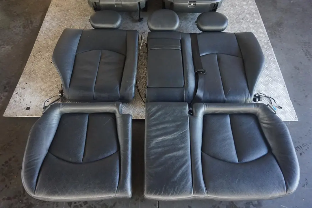 Mercedes-Benz S211 Touring Heated Black Leather Interior Seats with Door Cards