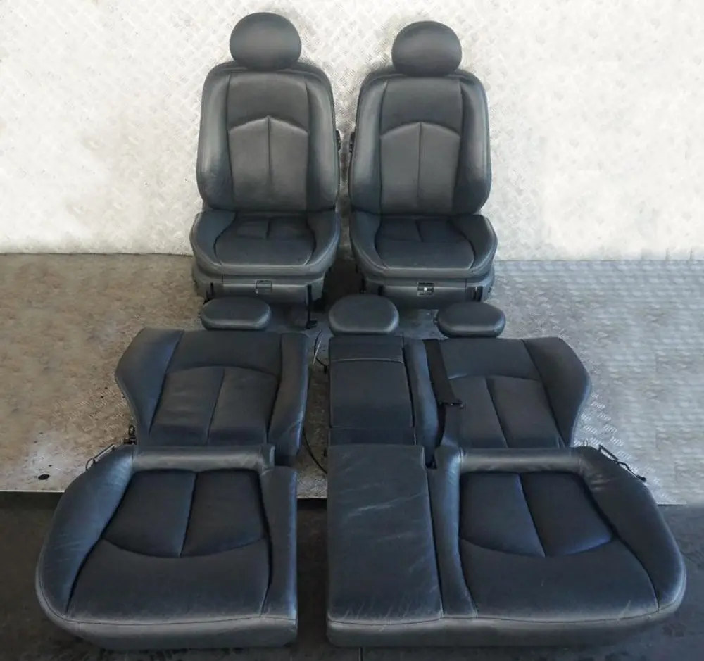 Mercedes-Benz S211 Touring Heated Black Leather Interior Seats with Door Cards