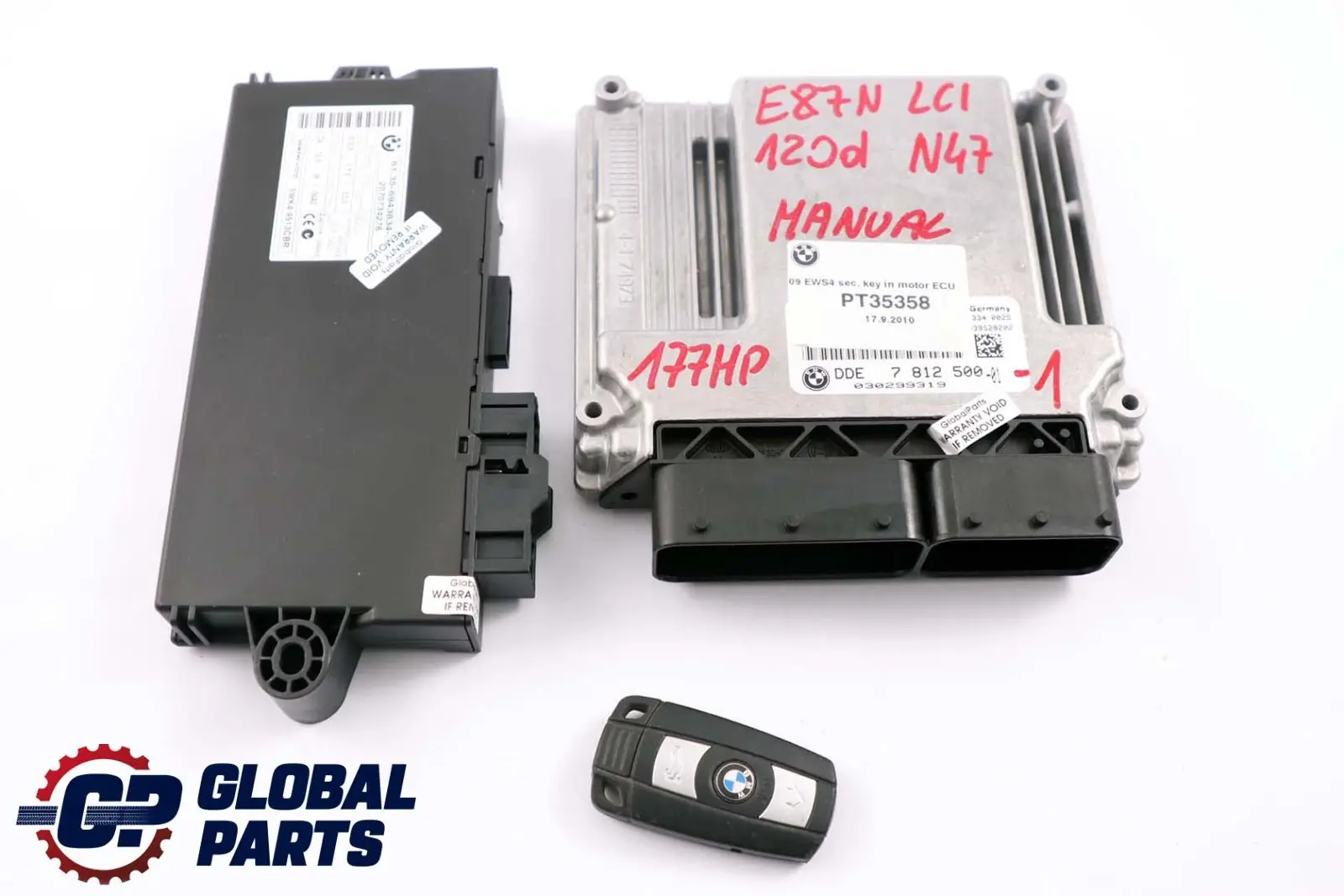 BMW E60 E87 E90 LCI 120d 320d 520d N47 Engine ECU Kit DDE 7812500 CAS3 + Key