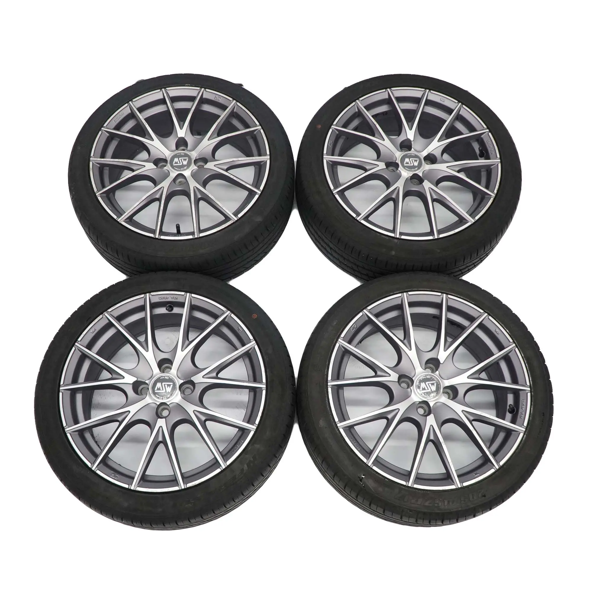 Mini R50 R56 Juego Completo 4x Llantas Grises con Neumaticos 17" 7J OZ VIA