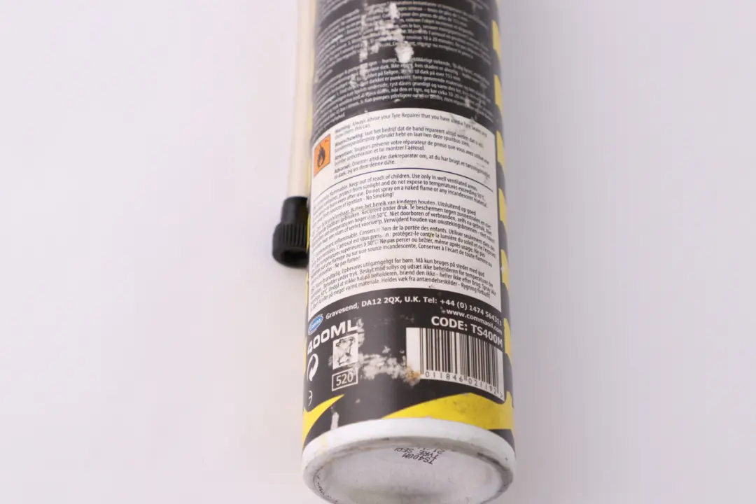 Comma Tyre Seal Sealant Sealer Repair Punctures Re-Inflates 400ML TS400M