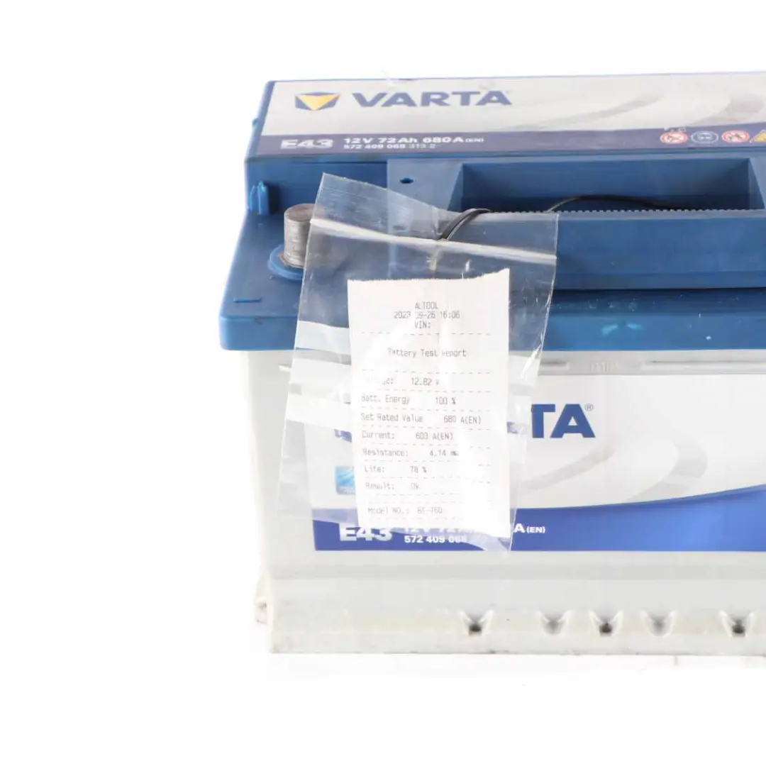 VARTA Blue Dynamic Accumulator Battery 72Ah 680A 12V E43