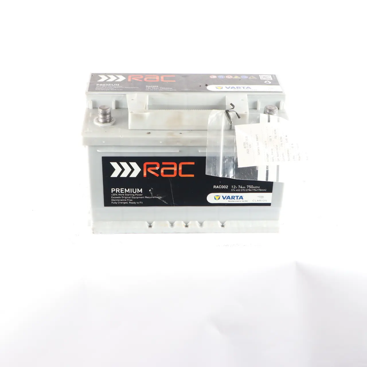 VARTA RAC Accumulator Battery 74Ah 750A 12V RAC002