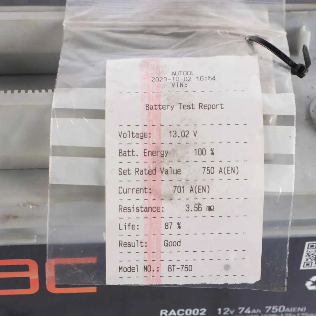 VARTA RAC Accumulator Battery 74Ah 750A 12V RAC002