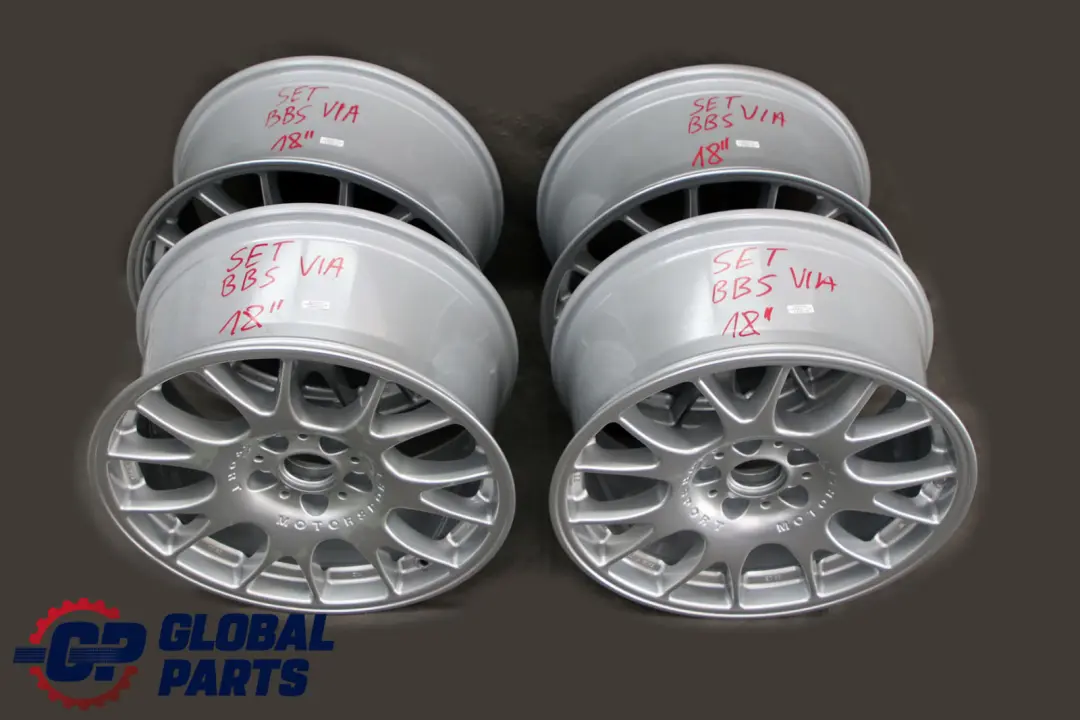 BMW BBS Motorsport Silver Complete Set 4x Wheel Alloy Rim 18" 8,5J ET:35 VIA