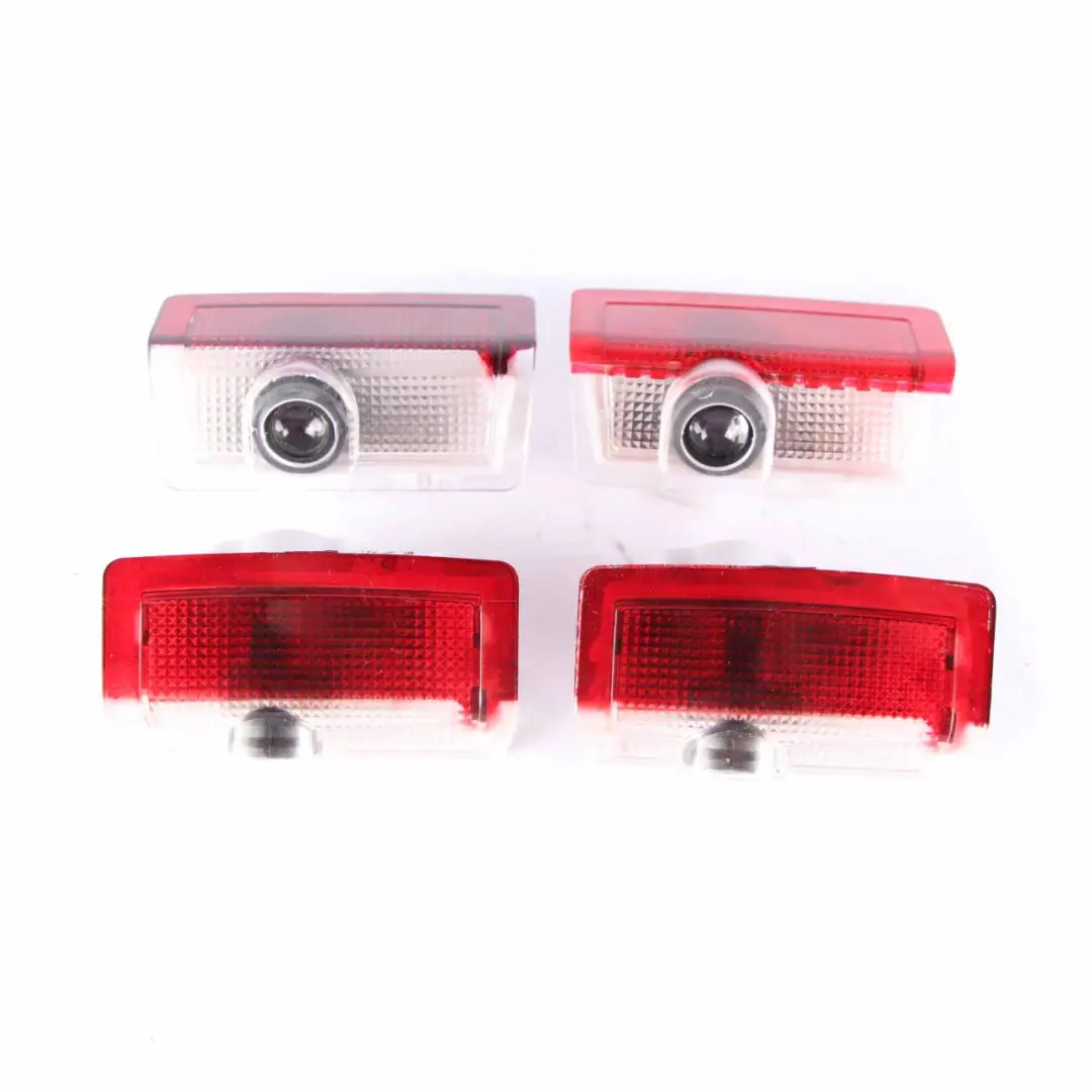 Mercedes W212 Door Panel Light Lamp Red Projector Logo Set Front Rear Left Right