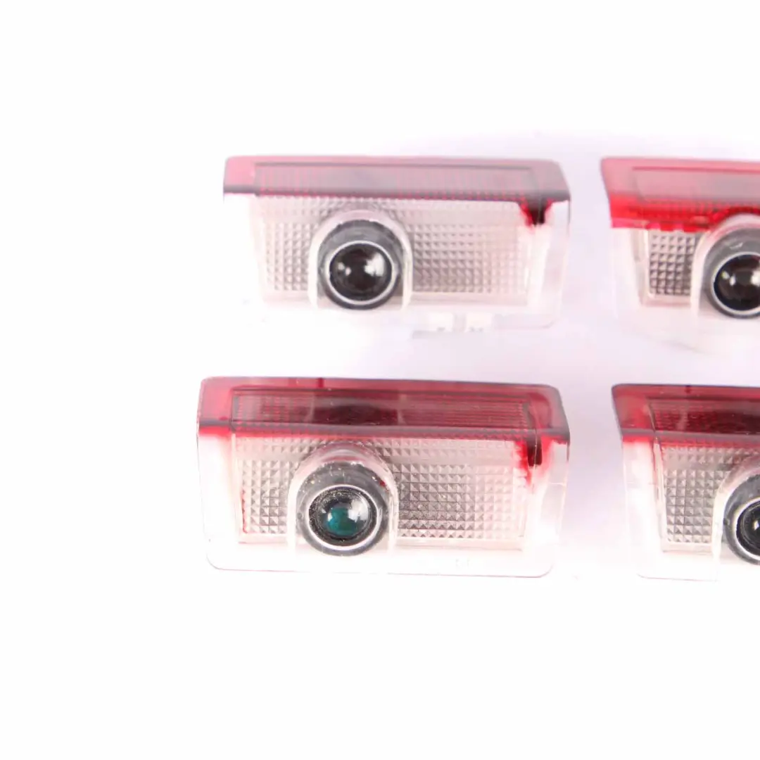 Mercedes W212 Door Panel Light Lamp Red Projector Logo Set Front Rear Left Right