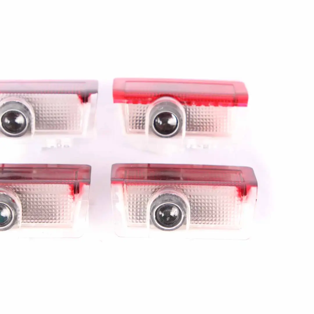 Mercedes W212 Door Panel Light Lamp Red Projector Logo Set Front Rear Left Right
