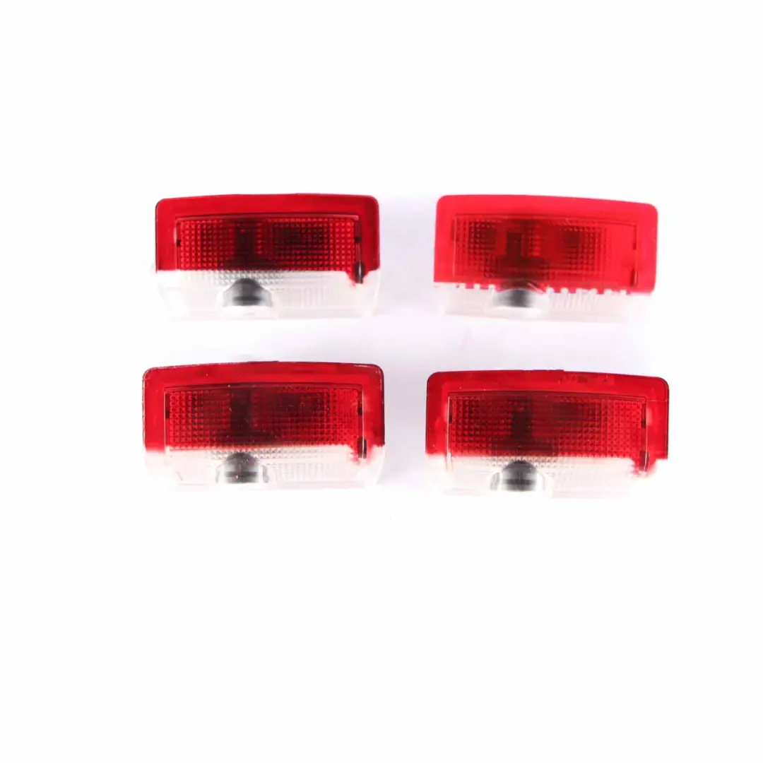 Mercedes W212 Door Panel Light Lamp Red Projector Logo Set Front Rear Left Right