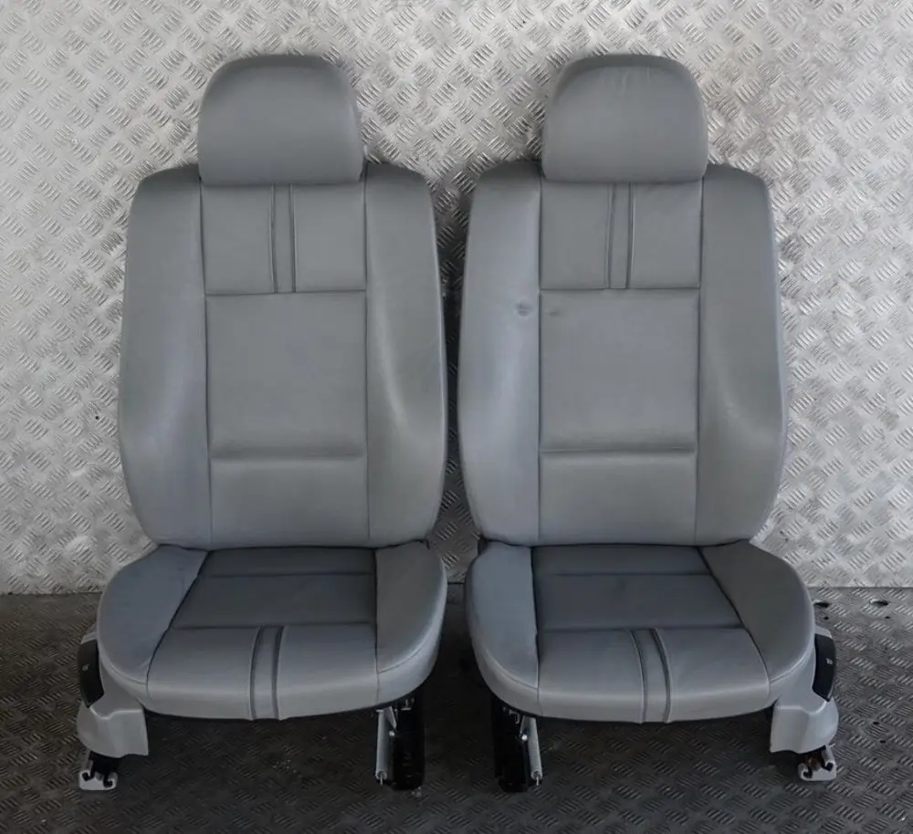BMW X3 Series E83 Grey Leather Front Seats Driver Passenger Side Seat