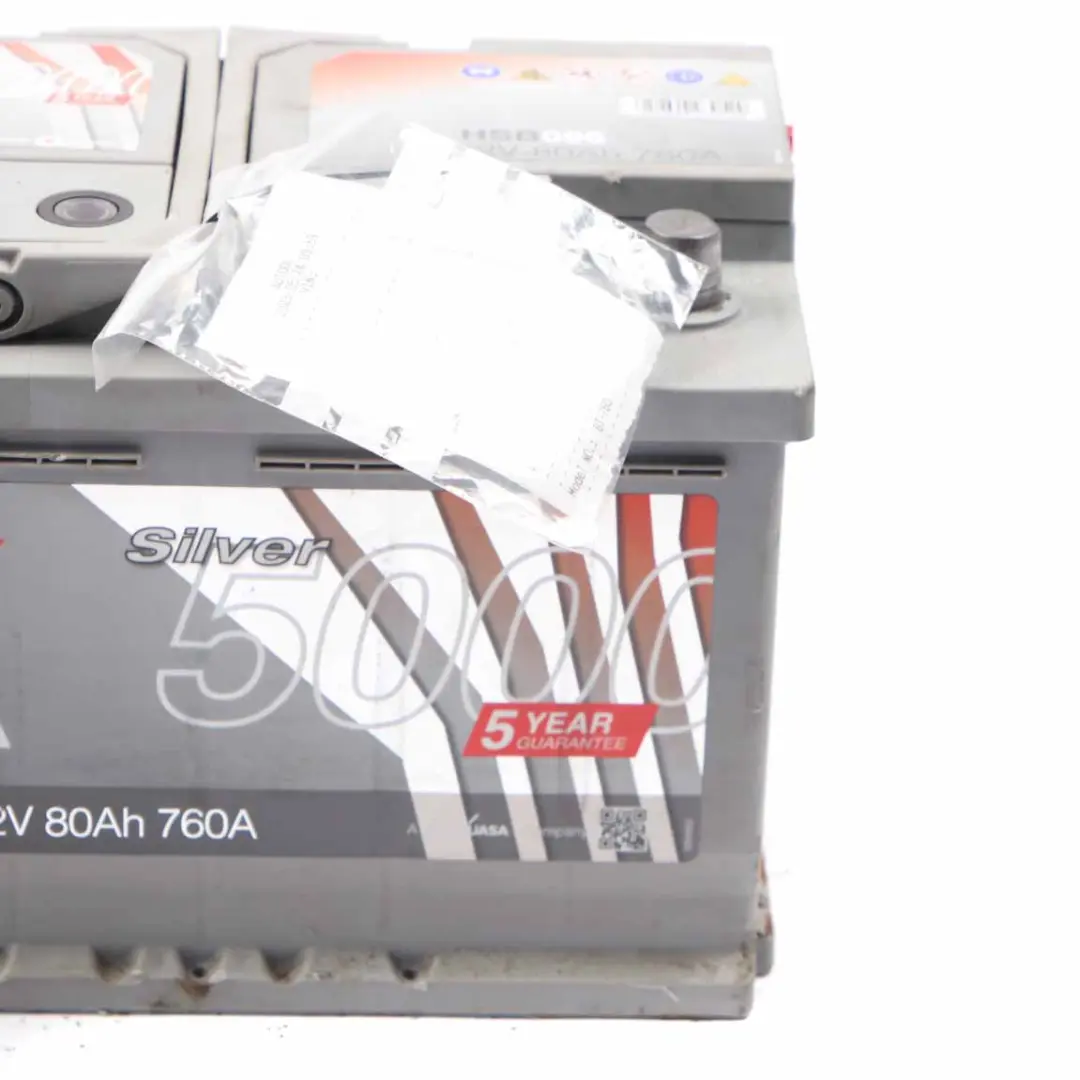 YUASA Silver 5000 12V Accumulator Battery 80Ah 760A HSB019