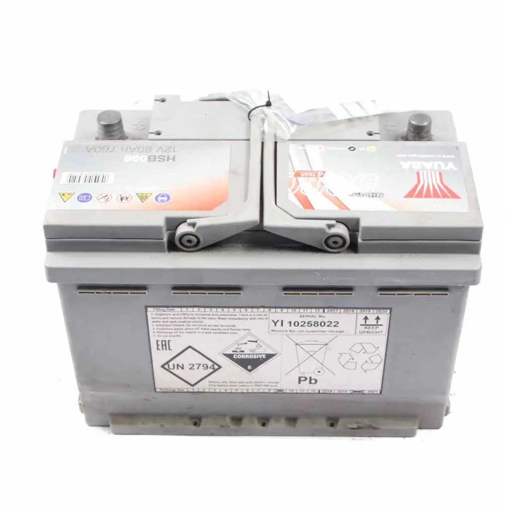 YUASA Silver 5000 12V Accumulator Battery 80Ah 760A HSB019