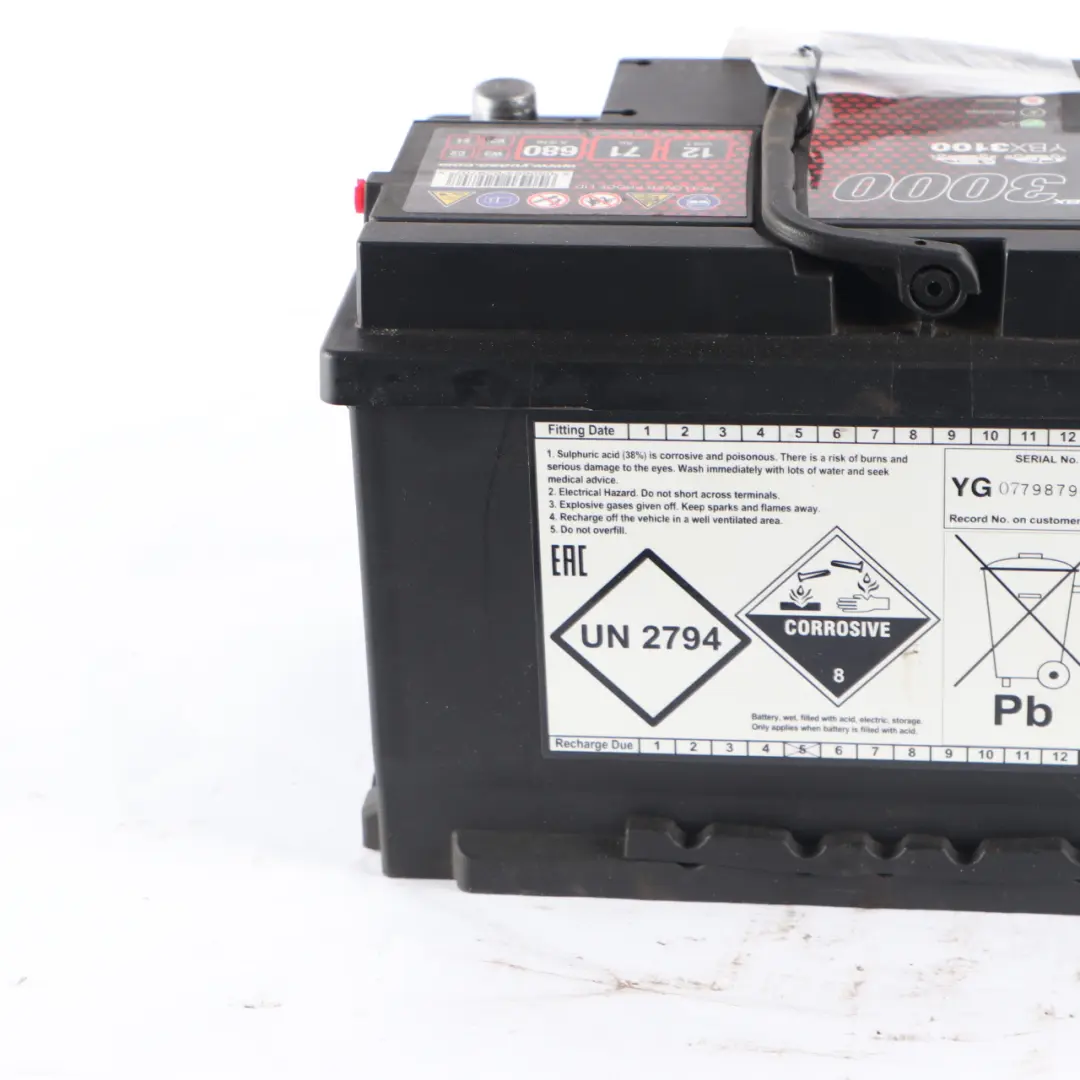 YUASA YBX 3000 12V Accumulator Battery 80Ah 760A YBX3110