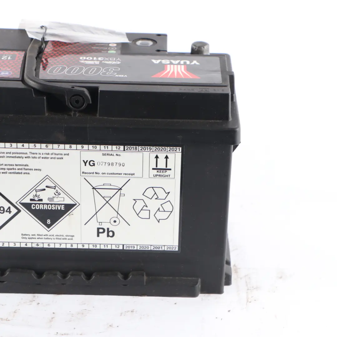 YUASA YBX 3000 12V Accumulator Battery 80Ah 760A YBX3110