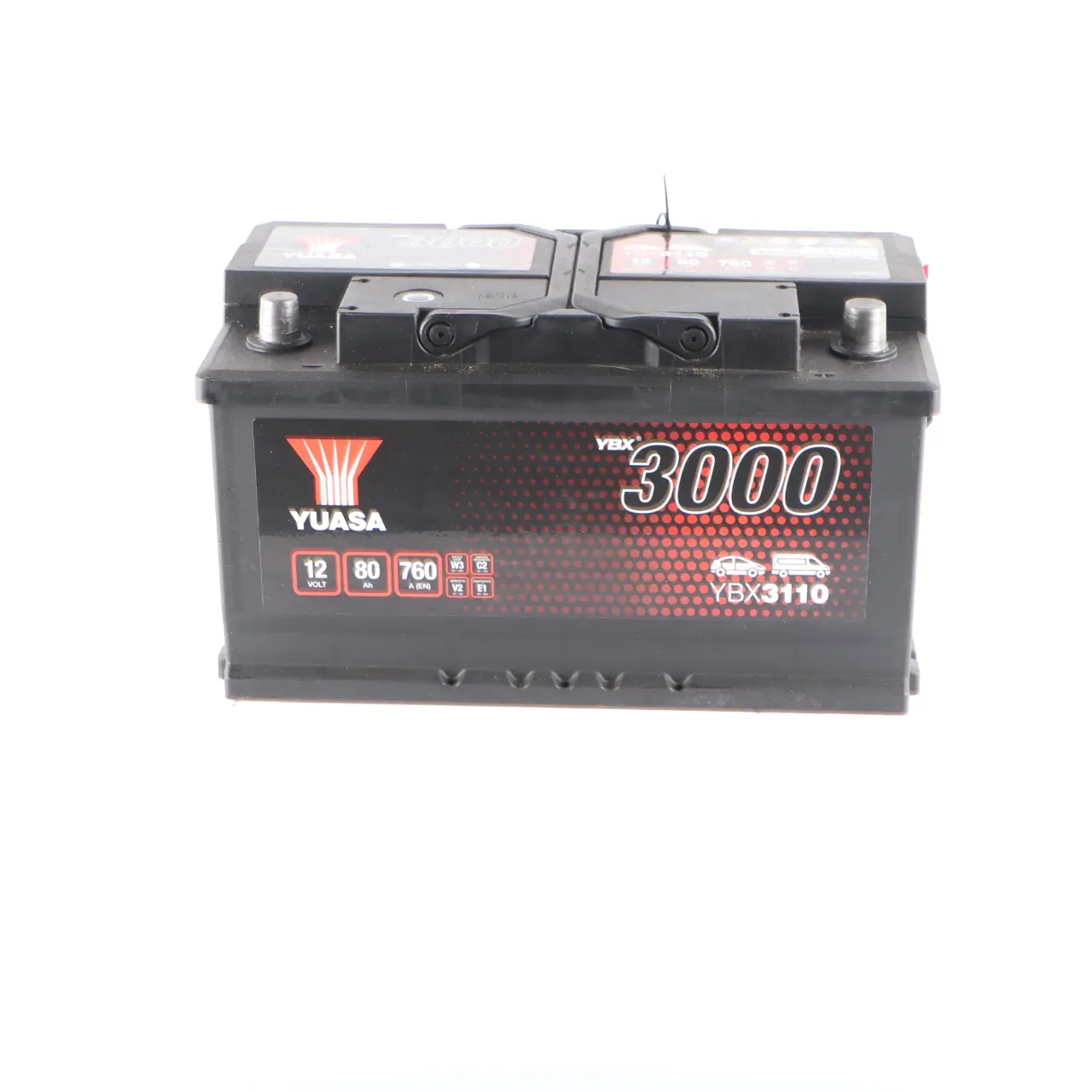 YUASA YBX 3000 12V Accumulator Battery 80Ah 760A YBX3110
