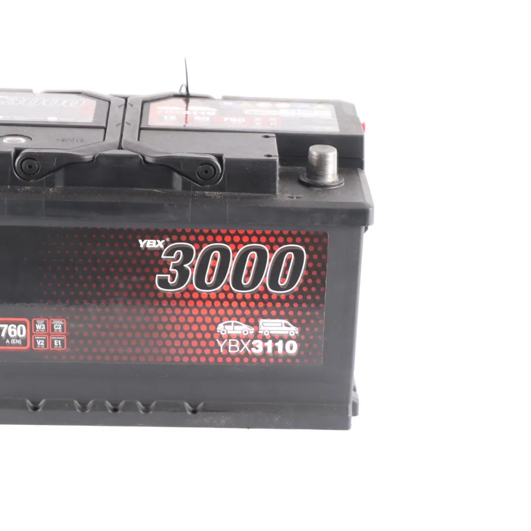 YUASA YBX 3000 12V Accumulator Battery 80Ah 760A YBX3110
